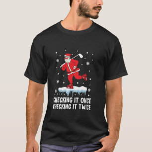 Nach der Überprüfung zweimal Weihnachten Eishockey T-Shirt