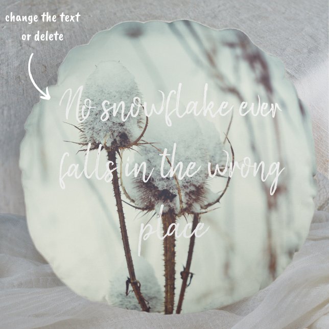 Nach einem Schneefall Rundes Kissen (Von Creator hochgeladen)