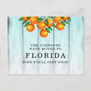 Nach Florida Orange Aqua Fence überführt - neue Ad Ankündigungspostkarte