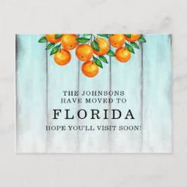 Nach Florida Orange Aqua Fence überführt - neue Ad Ankündigungspostkarte