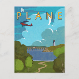 Nach Flugzeug Postkarte