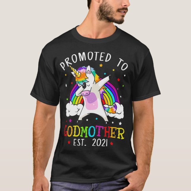 Nach Godmutter 2021 befördert - Einhorngeschenke _ T-Shirt (Vorderseite)