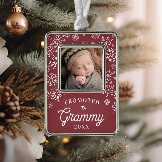 Nach Grammy befördert | Baby Foto Oma Rahmen-Ornament Silber (Von Creator hochgeladen)