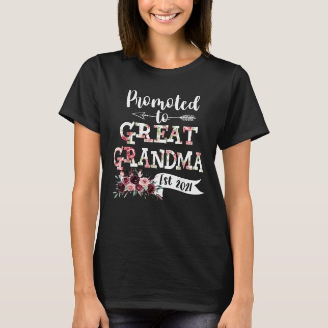 Nach Großem Oma Est 2021 befördert neues Oma an  T-Shirt (Vorderseite)