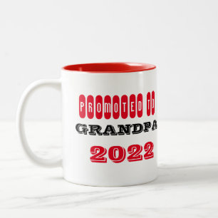 Nach Großvater befördert - individualisierbares Ja Zweifarbige Tasse