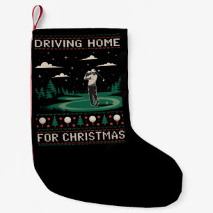 Nach Hause fahren zu Weihnachten Golf Lustig Hässl Kleiner Weihnachtsstrumpf