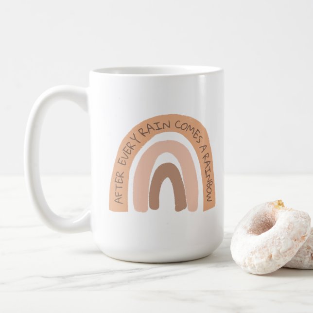 Nach jedem Regen kommt ein Regenbogen Kaffeetasse (Mit Donut)