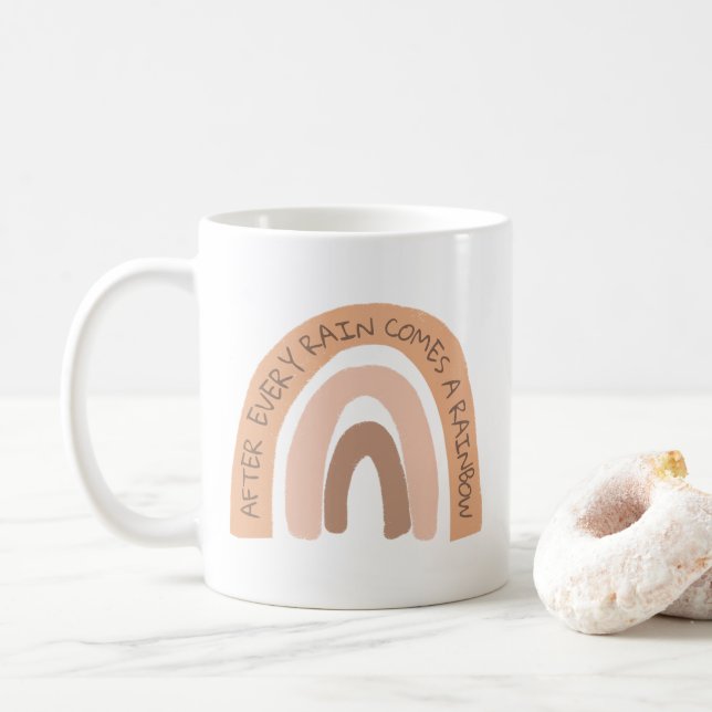 Nach jedem Regen kommt ein Regenbogen Kaffeetasse (Mit Donut)