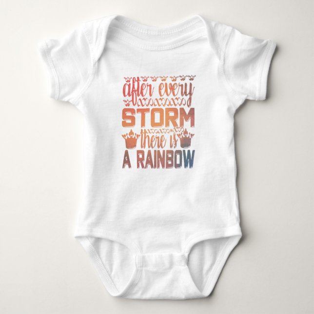 Nach jedem Sturm gibt es einen Rainbow-Min-Baby-Kö Baby Strampler (Vorderseite)