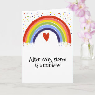 nach jedem Sturm ist ein Regenbogen psychische Ges Karte