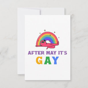 Nach Mai ist der Monat des Gay Funny LGBT Pride Dankeskarte
