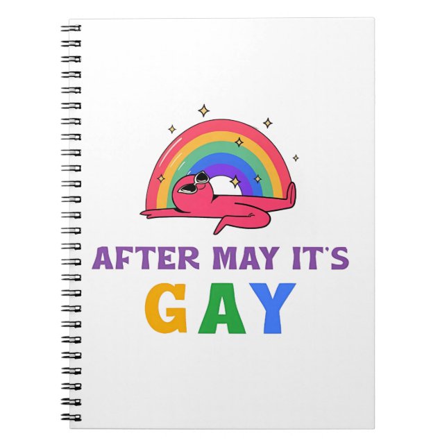 Nach Mai ist der Monat des Gay Funny LGBT Pride Notizblock (Vorderseite)