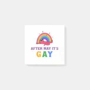 Nach Mai ist der Monat des Gay Funny LGBT Pride Post-it Klebezettel