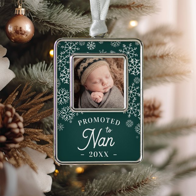 Nach Nan befördert | Baby Foto Oma Rahmen-Ornament Silber (Von Creator hochgeladen)