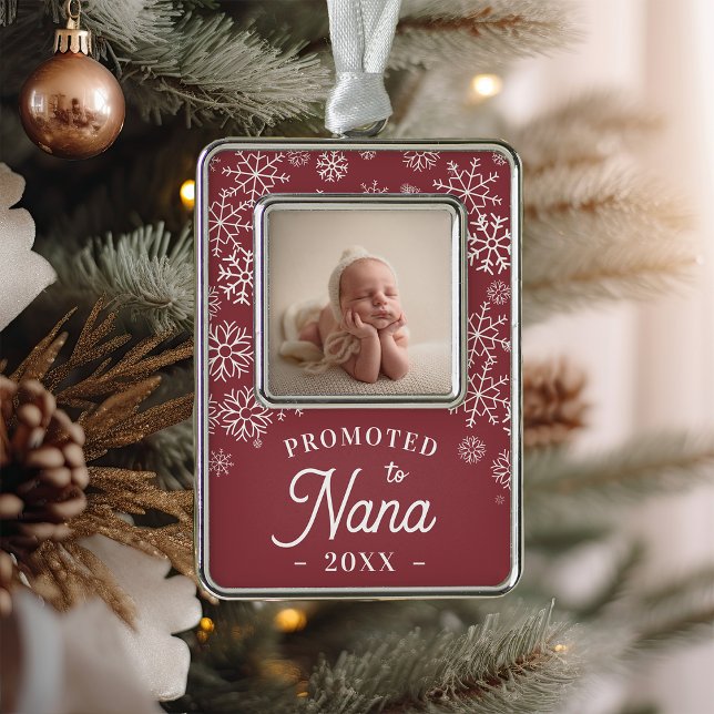 Nach Nana befördert | Baby Foto Oma Rahmen-Ornament Silber (Von Creator hochgeladen)