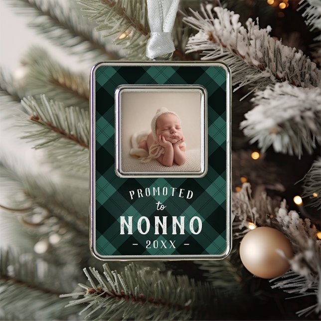 Nach Nonno befördert | Foto Grandpa Rahmen-Ornament Silber (Von Creator hochgeladen)