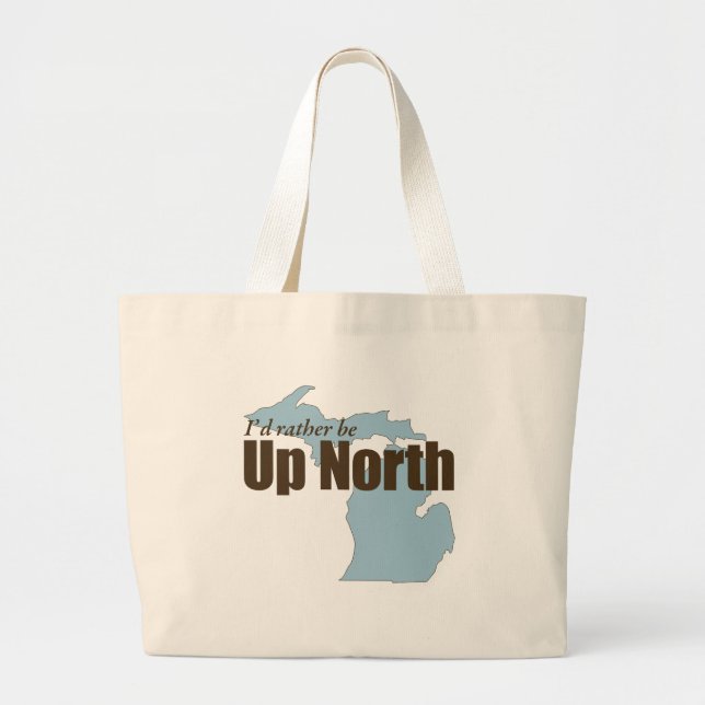 Nach Norden - Michigan Jumbo Stoffbeutel (Vorne)