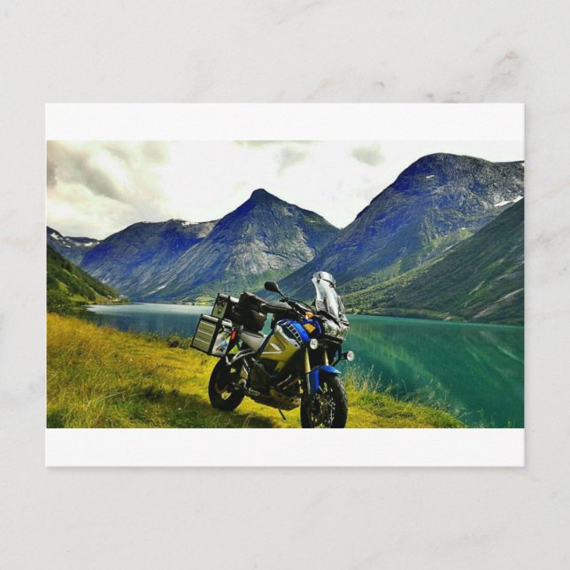 nach Nordkap (Norwegen), über Gibraltar Postkarte (Vorderseite)