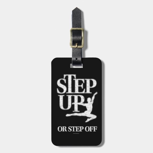 Nach oben oder nach unten (Tanz) Gepäckanhänger (Vorderseite vertikal)