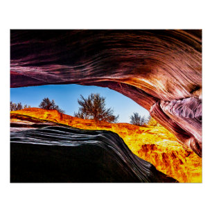 Nach oben schauen im Peekaboo Canyon Glänzend Poster