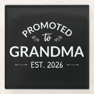 Nach Oma Est befördert. 2026 Glasuntersetzer