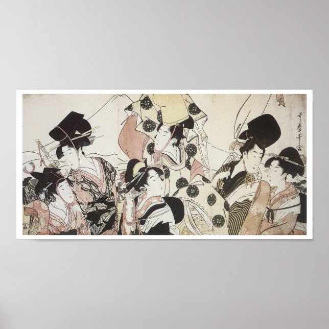 Nach Osten, Utamaro, 1795 Poster (Vorne)