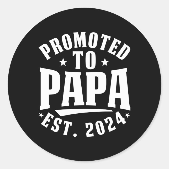 Nach Papa 2024 gepriesen 1. Runder Aufkleber (Vorderseite)