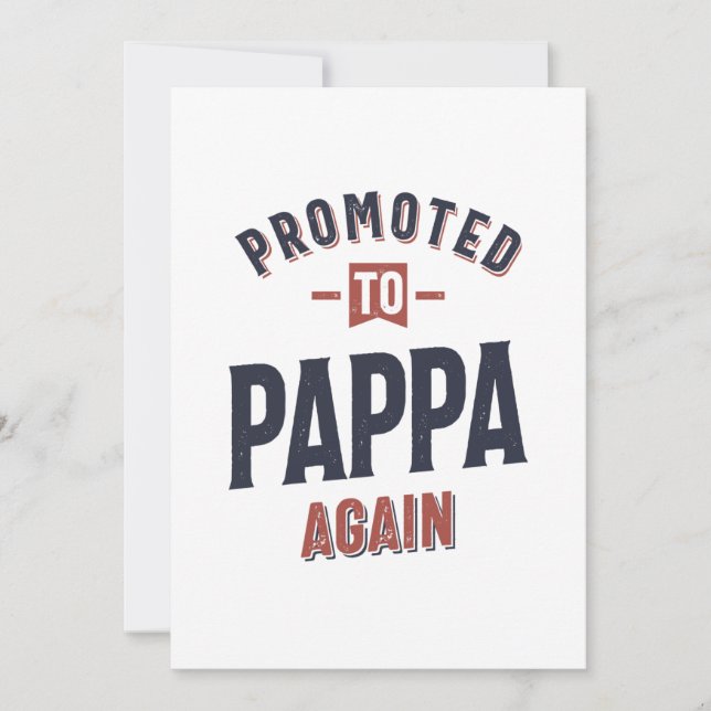 Nach Pappa wieder befördert | Vater Opa Dankeskarte (Vorderseite)