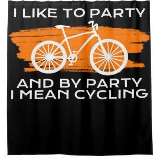 Nach Party I Gemein Radfahren | Perfekte Geschenki Duschvorhang