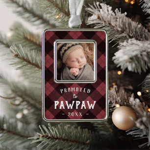 Nach Pawpaw befördert Foto Grandpa Rahmen-Ornament Silber