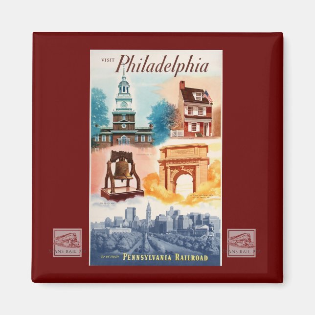 Nach Philadelphia auf der PRR    Magnet (Vorne)
