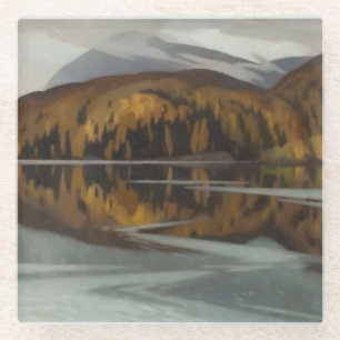 Nach RainLandscape Malerei von A J Casson Glasuntersetzer