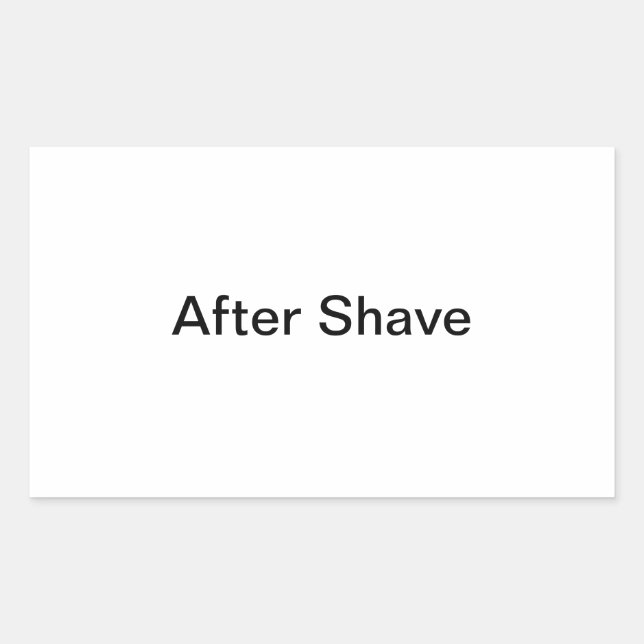 Nach Shave Labels/ Rechteckiger Aufkleber (Vorderseite)