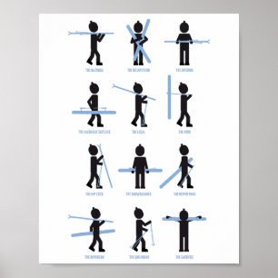 Nach-Ski-Trageoptionen Varianten Skibekleidung Spa Poster