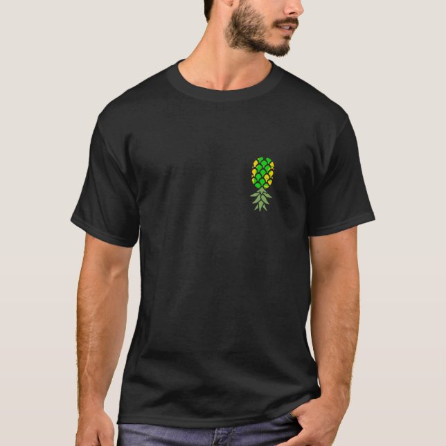 Nach unten Ananas-Swingers Code T-Shirt (Vorderseite)