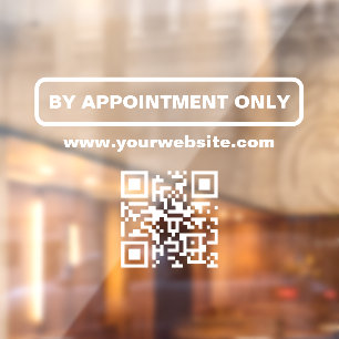 Nach Vereinbarung QR-Code, personalisiertes Geschä Fensteraufkleber