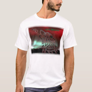 Nach weißem Unschärfe-Grenzmitternachtst-shirt T-Shirt