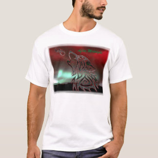 Nach weißem Unschärfe-Grenzmitternachtst-shirt T-Shirt
