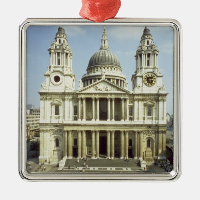 Nach Westen Front von St Paul Kathedrale, Silbernes Ornament (Vorne)