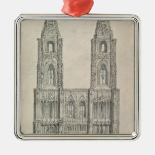 Nach Westen Front von Straßburg-Kathedrale Ornament Aus Metall