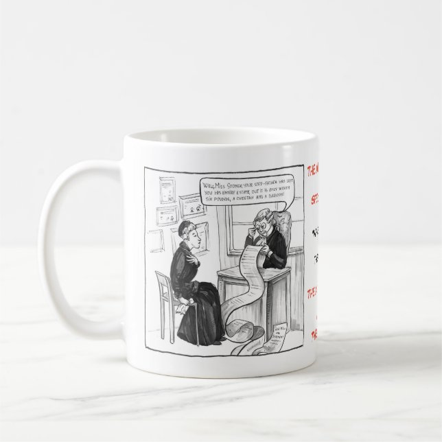 NACH-WÖRTER Reihe - Spezifikt. und FRÄULEIN Kaffeetasse (Links)