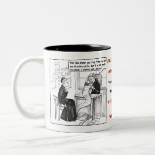 NACH-WÖRTER Reihe - Spezifikt.- und FRÄULEINkaff Zweifarbige Tasse