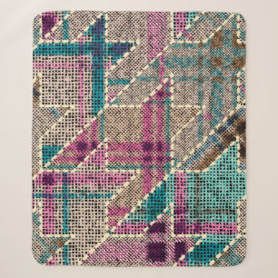 Nachahmung indianischer Patchwork-Muster mit Textu Sherpadecke