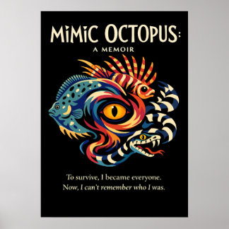 Nachahmung-Oktopus-Identitäts-Metapher-Kunst Poster