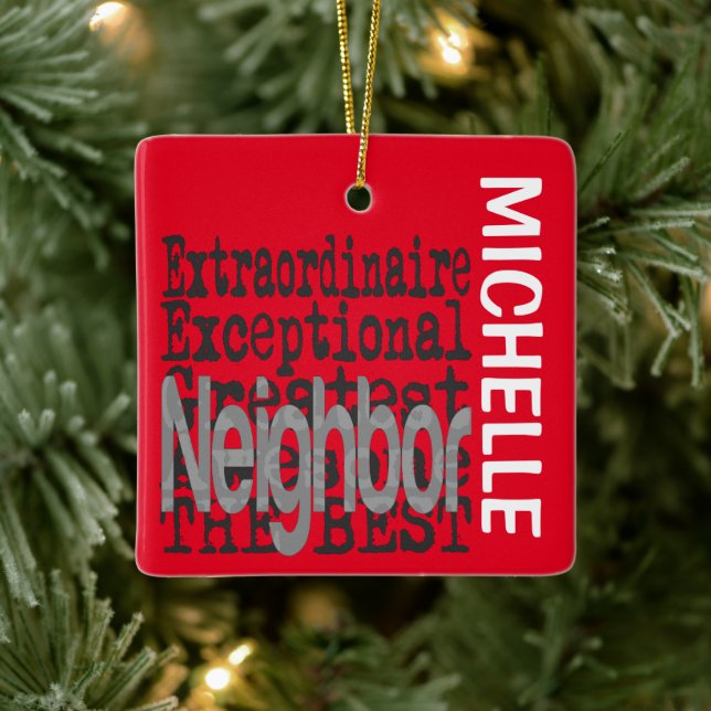 Nachbar Extraordinaire CUSTOM Keramikornament (Baum)