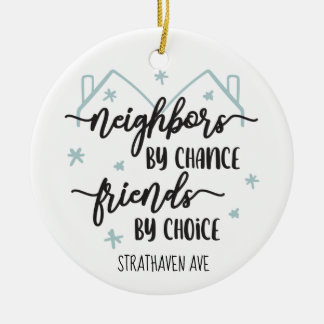 Nachbarn Weihnachtsbaumgeschenk Custom Keramik Ornament