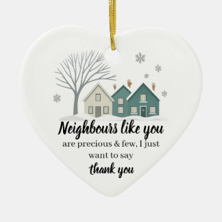 Nachbarn wie Sie Weihnachtsbaumanhänger | Vielen D Keramik Ornament