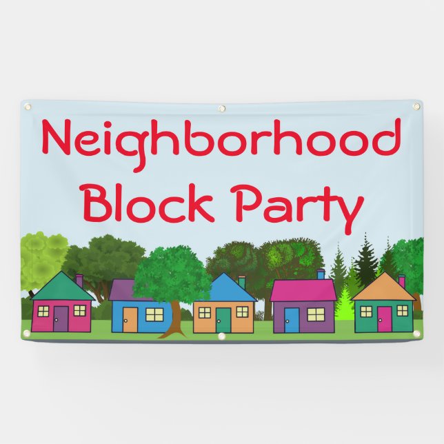 Nachbarschafts-Block-Party Banner (Horizontal)