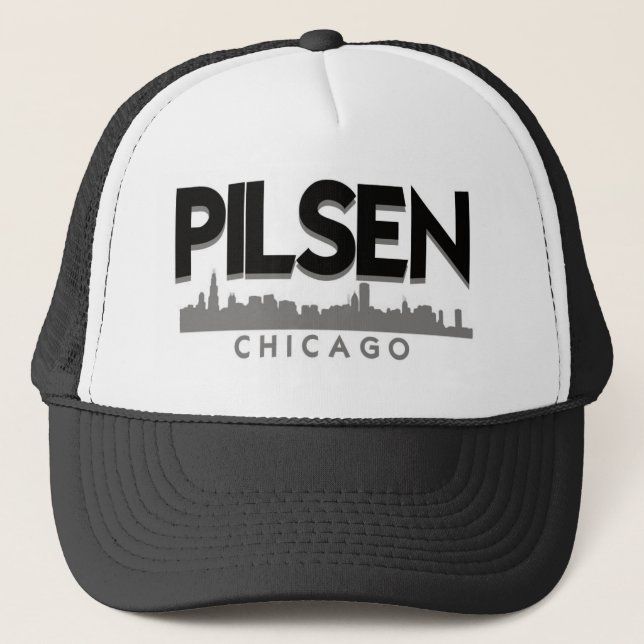 Nachbarschafts-Hut Pilsens Chicago Truckerkappe (Vorderseite)