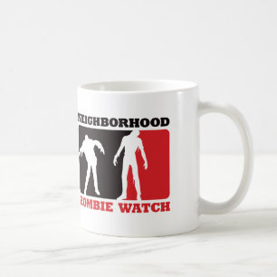 Nachbarschafts-Zombie-Uhr - Rot Kaffeetasse